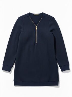 Romantic Hut Navy Longline Zip Sweater Tunic – Size XXL